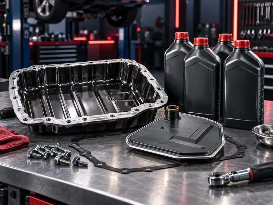 Illustration of transmission fluid maintenance components